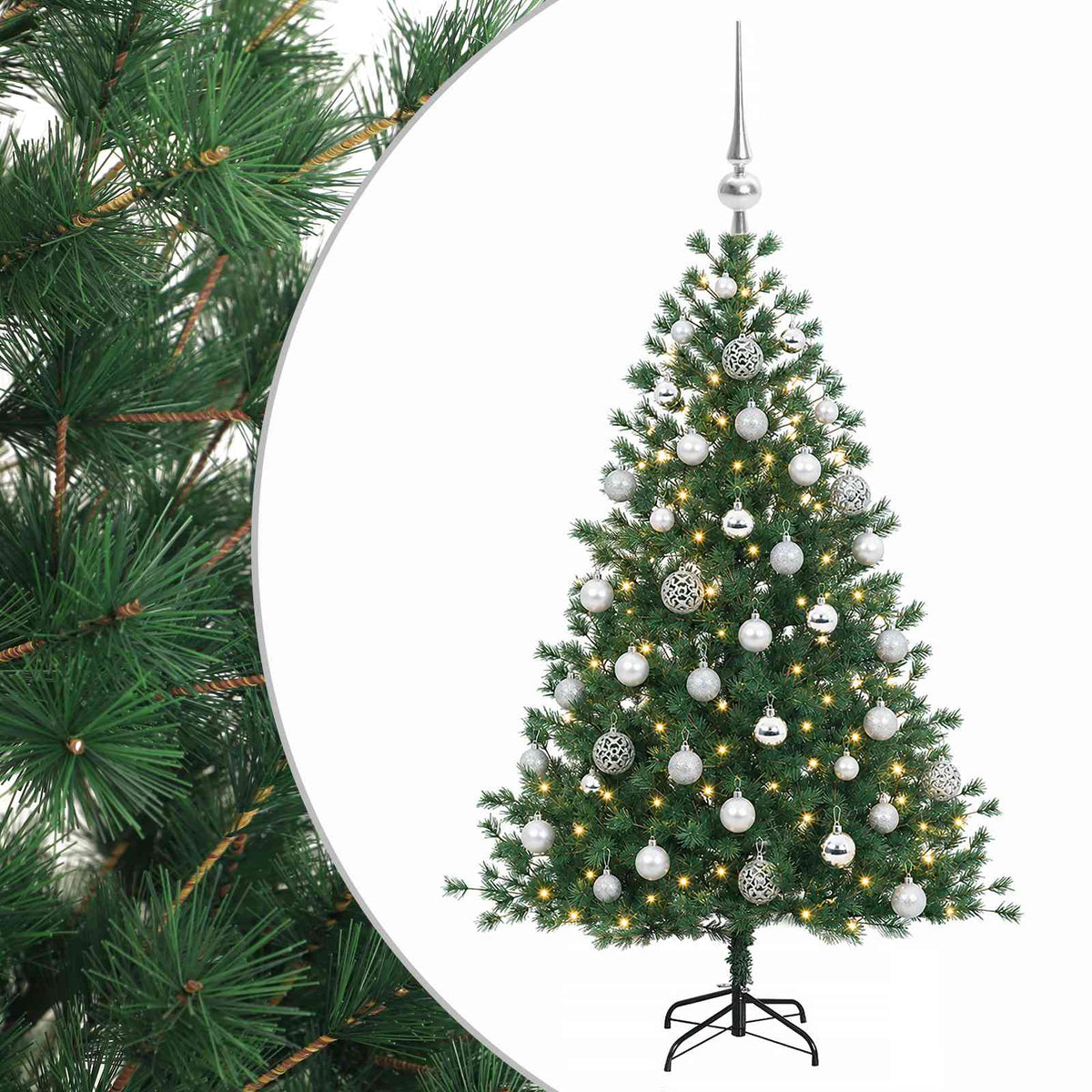 Artificial Christmas Tree with Bauble 150 cm 150 LEDs