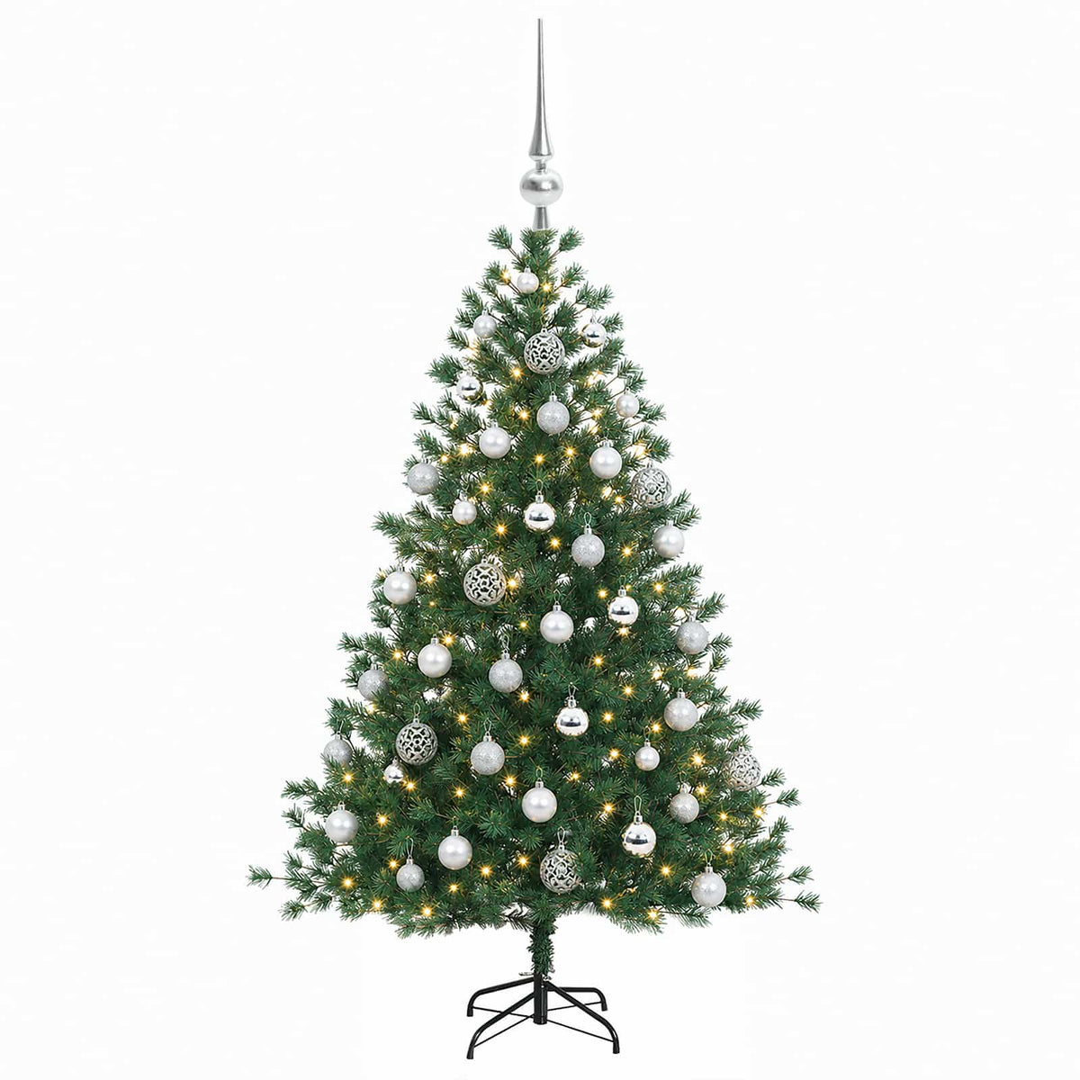 Artificial Christmas Tree with Bauble 150 cm 150 LEDs