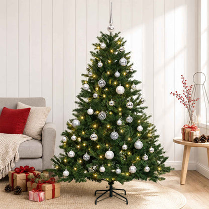 Artificial Christmas Tree with Bauble 150 cm 150 LEDs