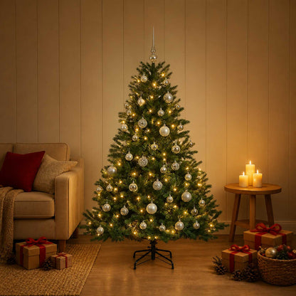 Artificial Christmas Tree with Bauble 150 cm 150 LEDs