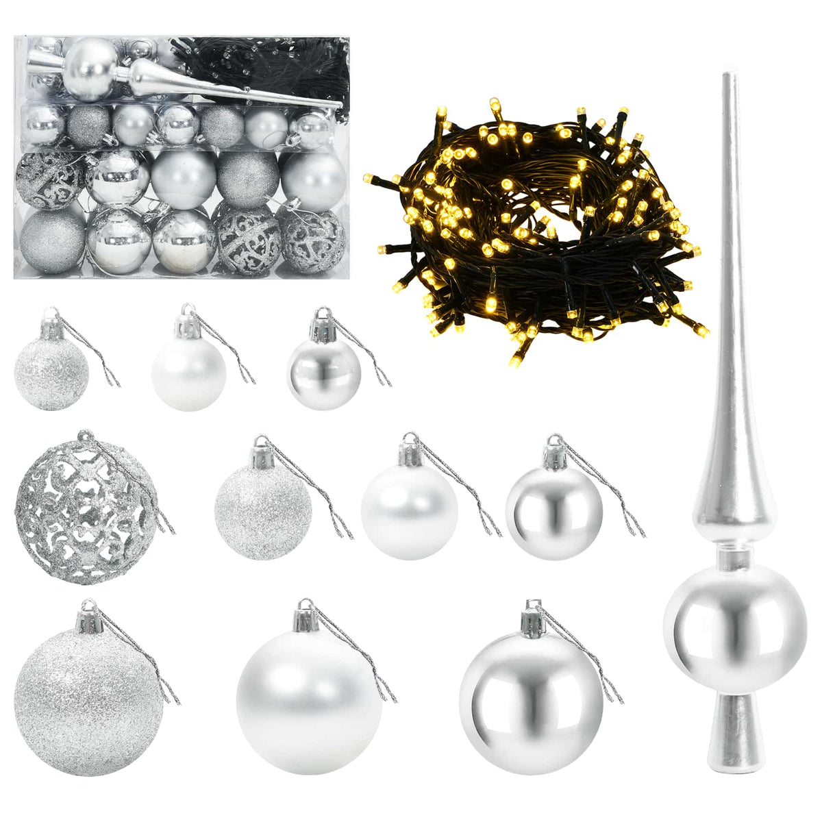 Artificial Christmas Tree with Bauble 120 cm 150 LEDs