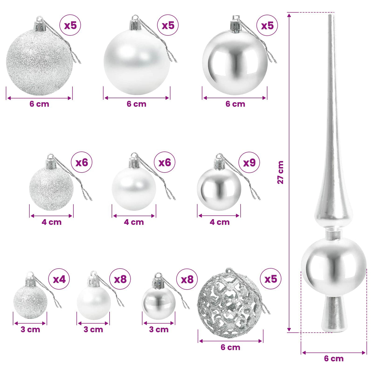 Artificial Christmas Tree with Bauble 120 cm 150 LEDs