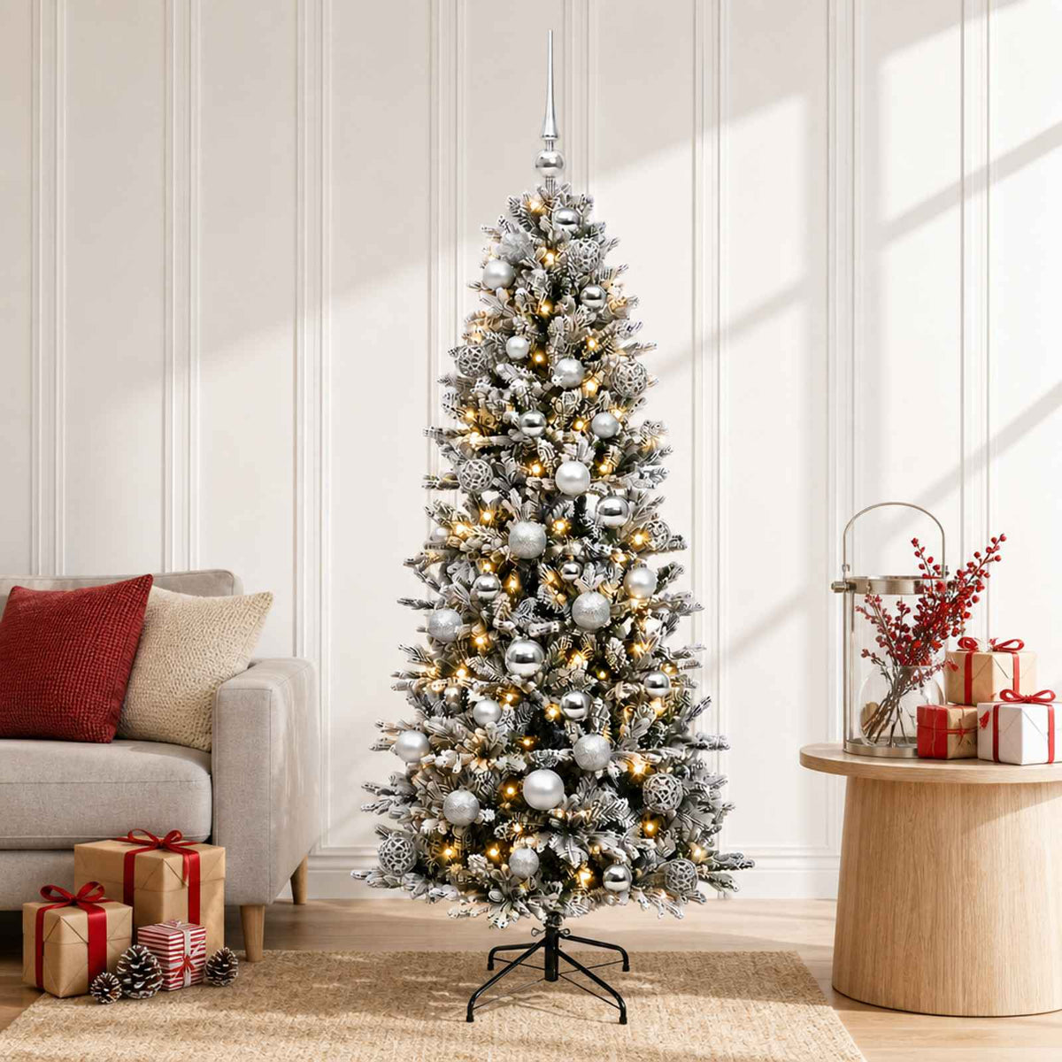 Artificial Christmas Tree with Bauble 120 cm 150 LEDs