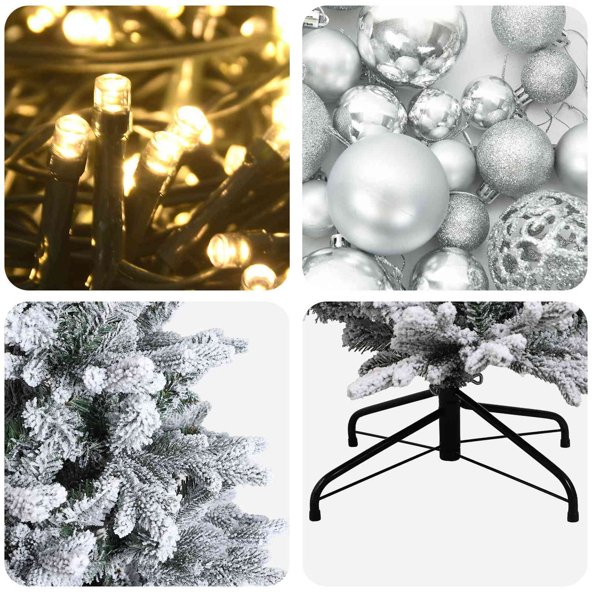 Artificial Christmas Tree with Bauble 150 cm 150 LEDs