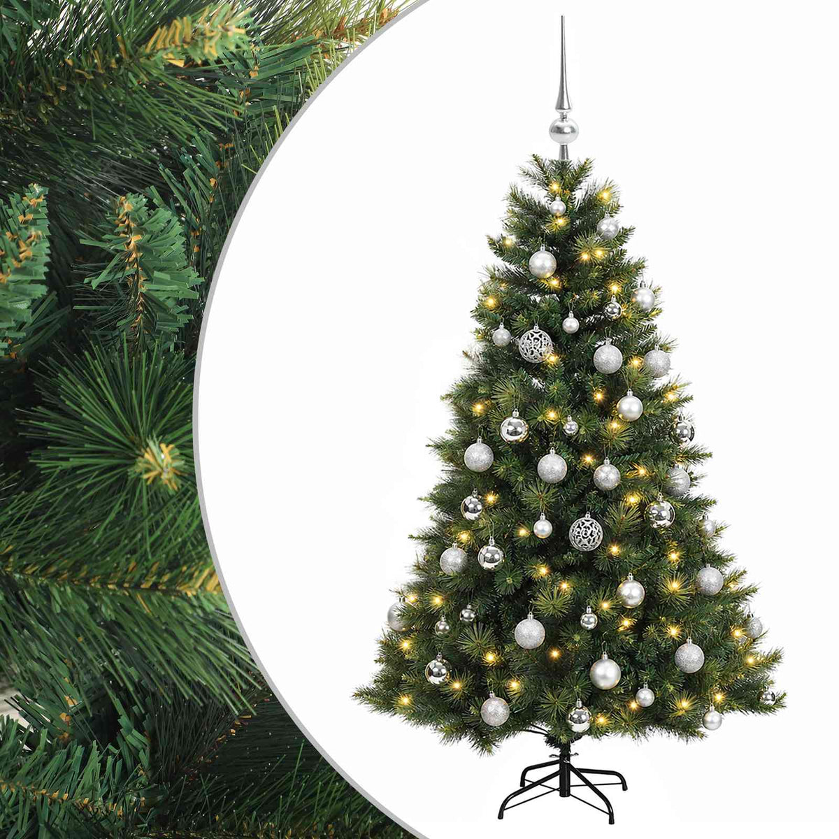 Artificial Christmas Tree with Bauble 120 cm 150 LEDs
