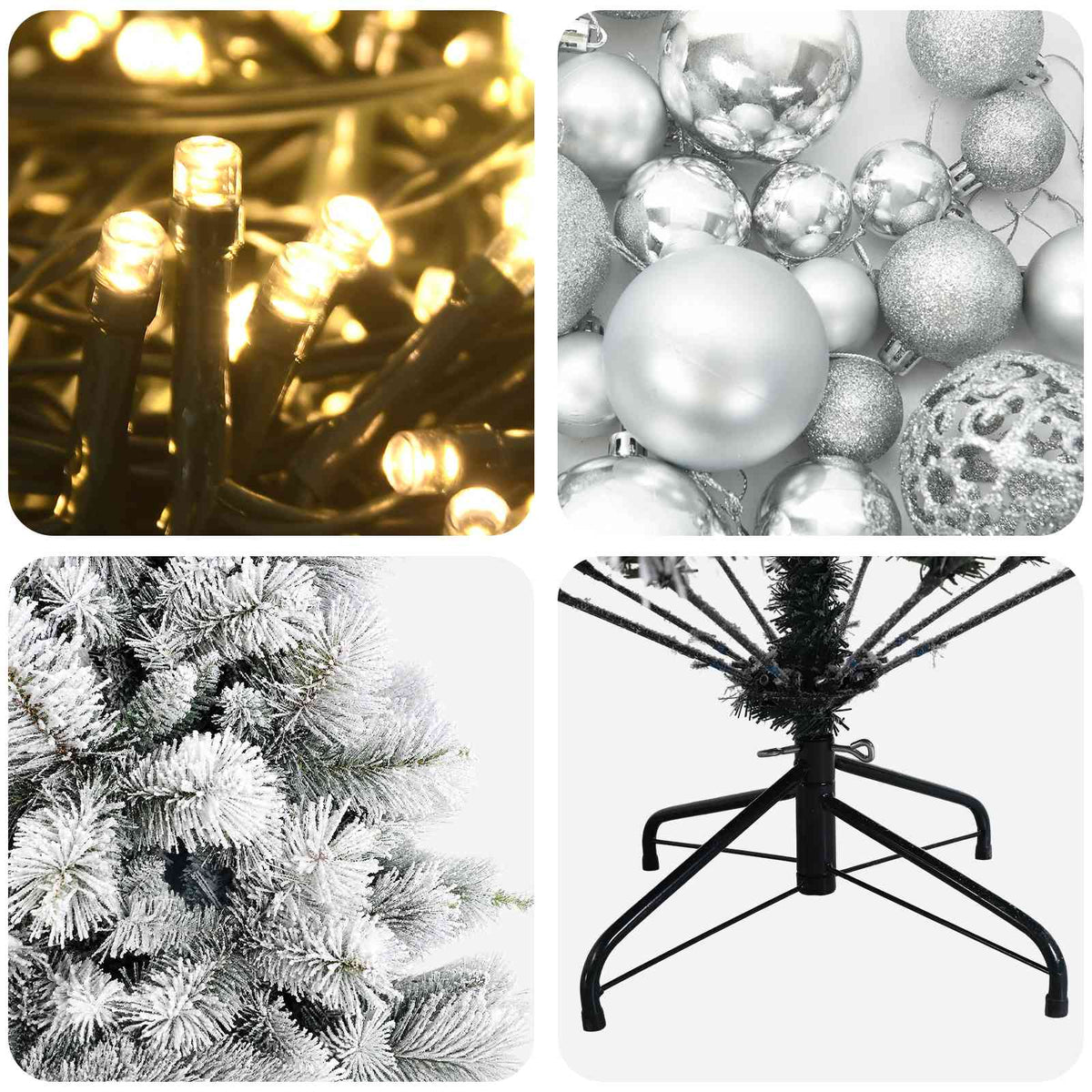 Artificial Christmas Tree with Bauble 120 cm 150 LEDs