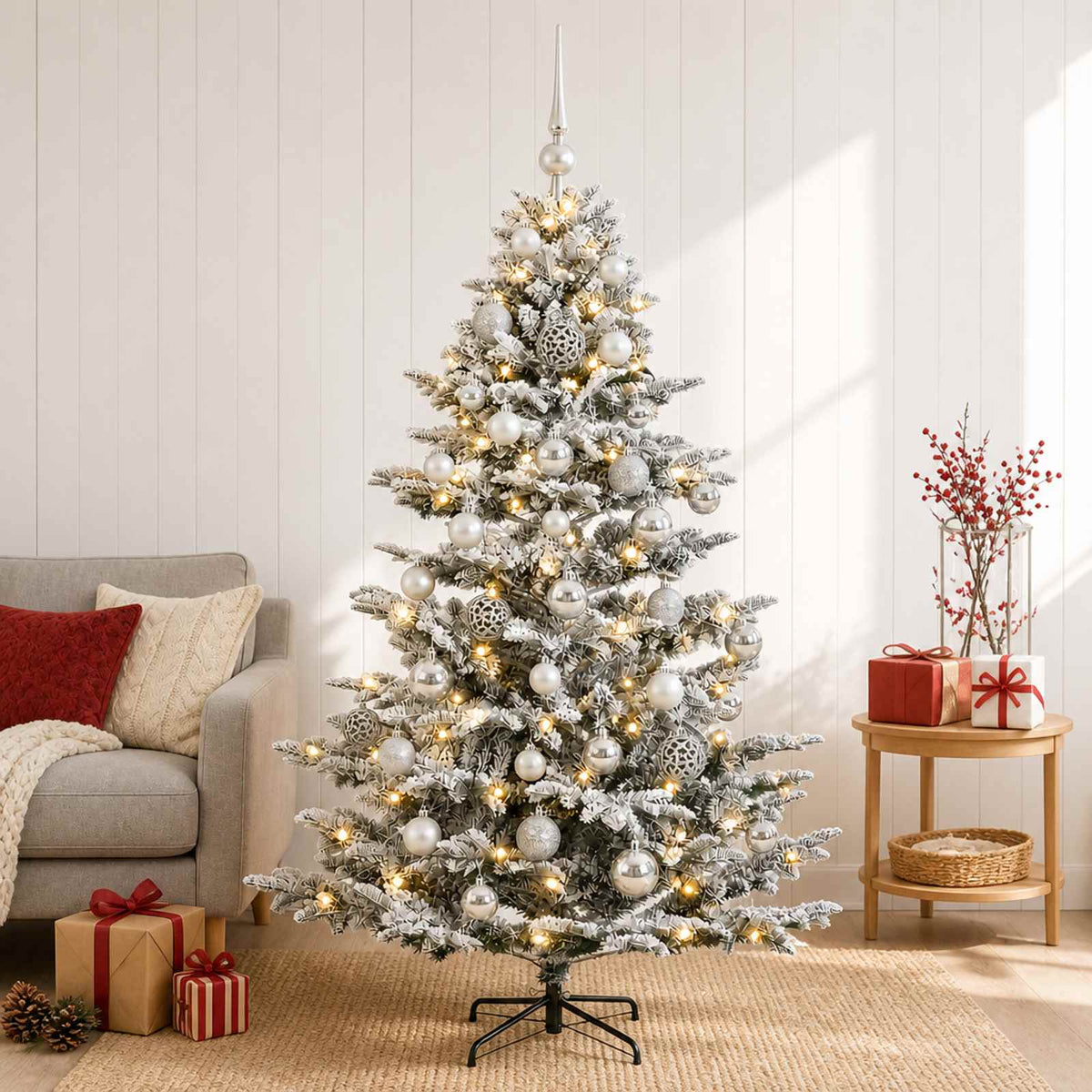 Artificial Christmas Tree with Bauble 120 cm 150 LEDs