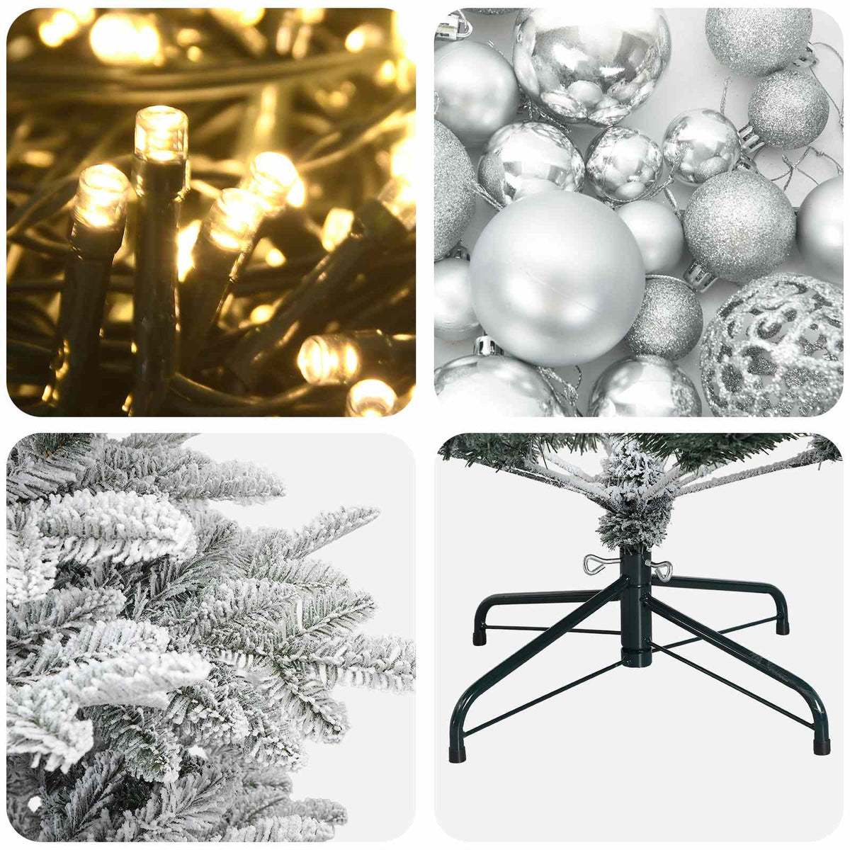 Artificial Christmas Tree with Bauble 150 cm 150 LEDs