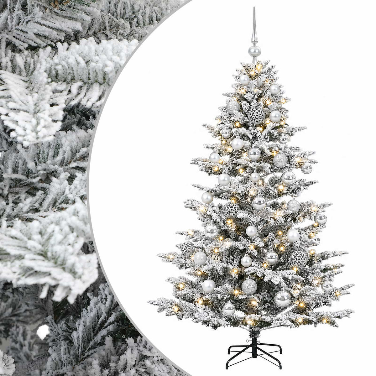 Artificial Christmas Tree with Bauble 150 cm 150 LEDs