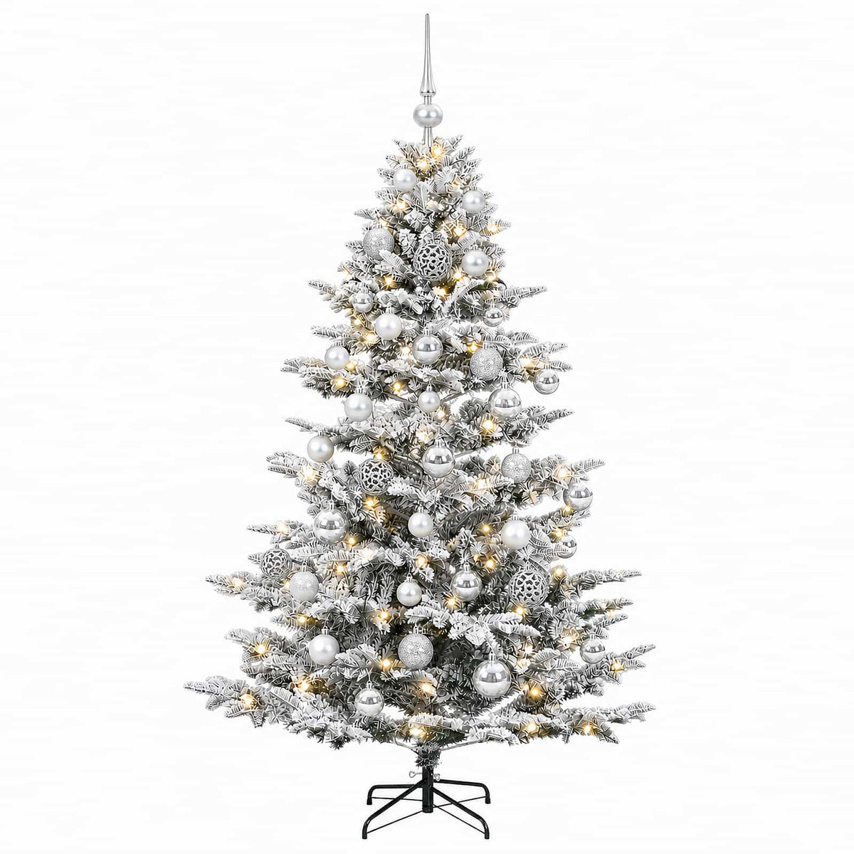 Artificial Christmas Tree with Bauble 150 cm 150 LEDs
