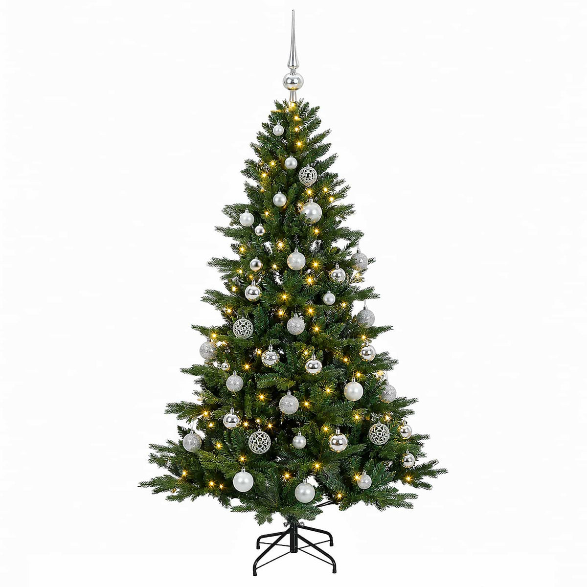 Artificial Christmas Tree with Bauble 150 cm 150 LEDs