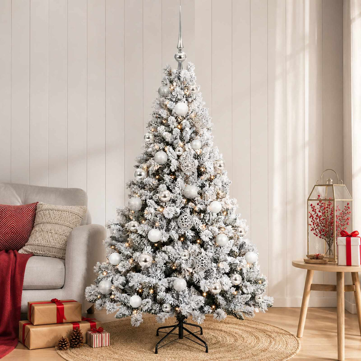 Artificial Christmas Tree with Bauble 150 cm 150 LEDs