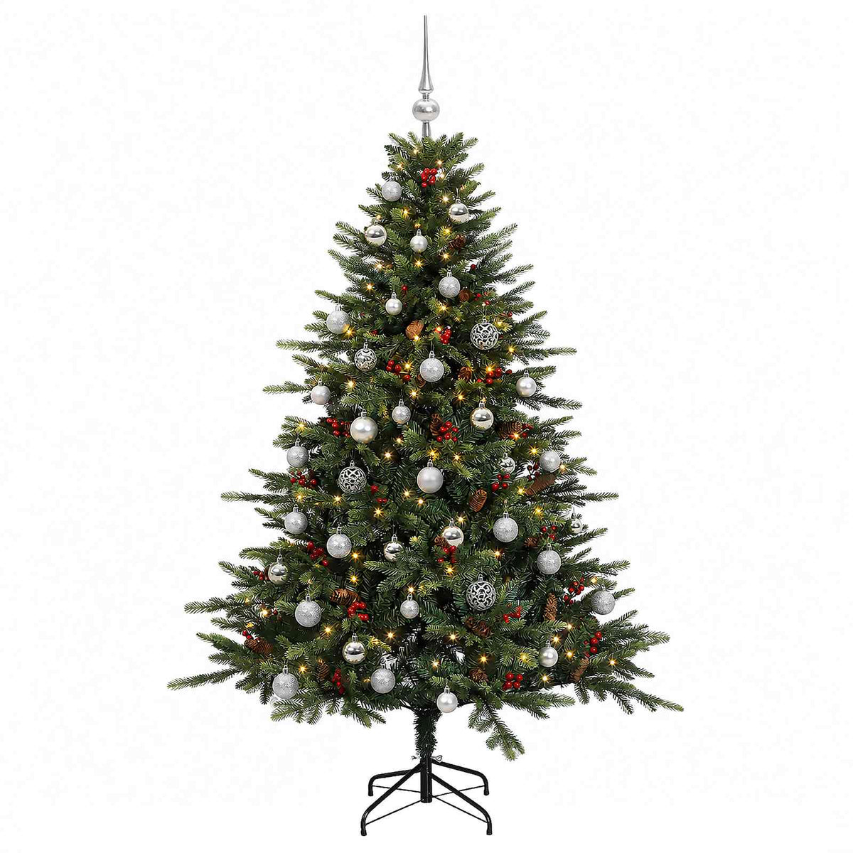 Artificial Christmas Tree with Bauble 120 cm 150 LEDs