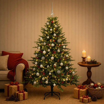 Artificial Christmas Tree with Bauble 150 cm 150 LEDs