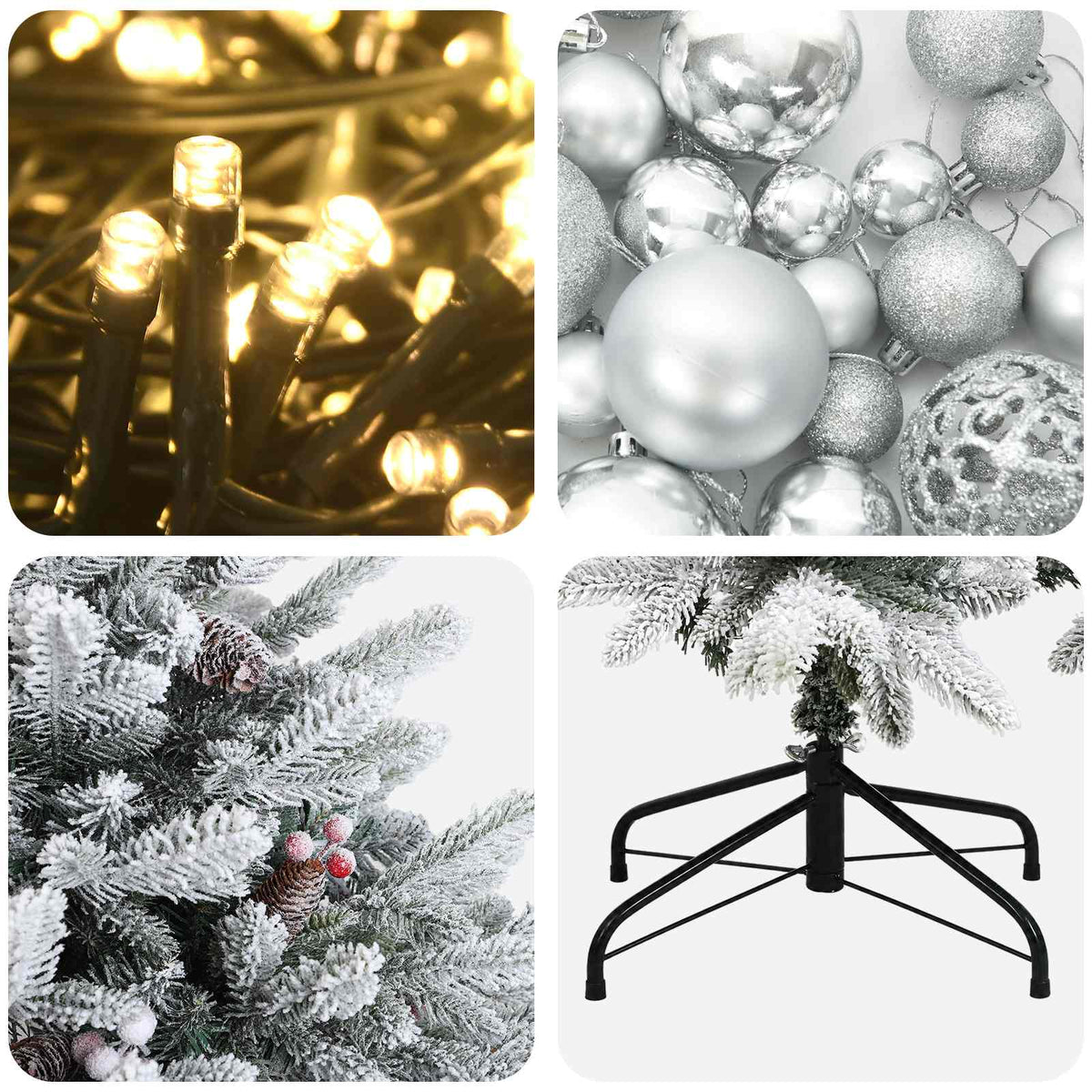 Artificial Christmas Tree with Bauble 120 cm 150 LEDs
