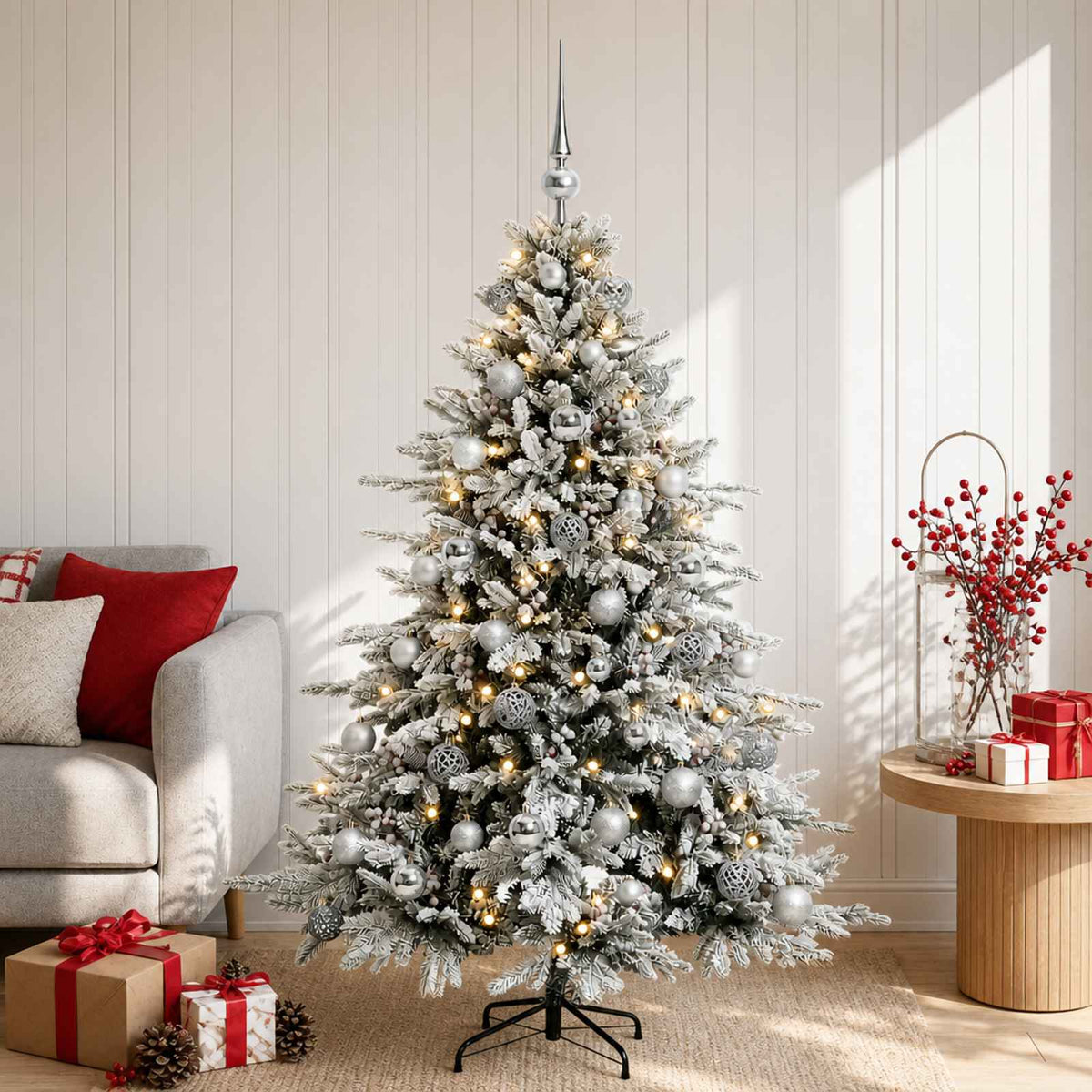 Artificial Christmas Tree with Bauble 120 cm 150 LEDs