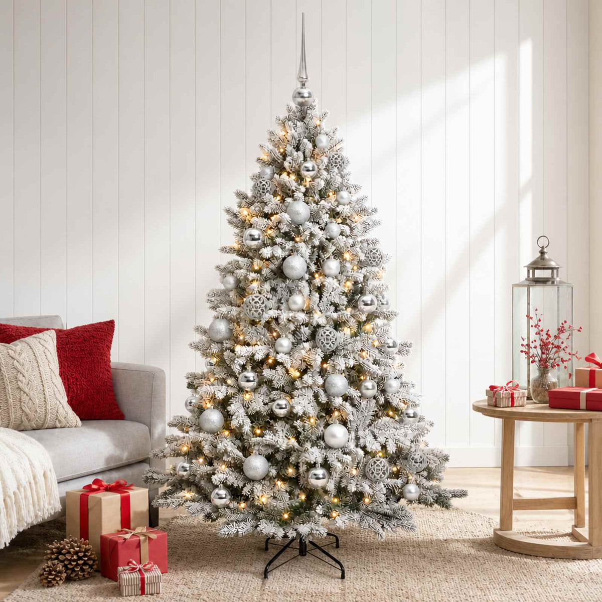 Artificial Christmas Tree with Bauble 150 cm 150 LEDs