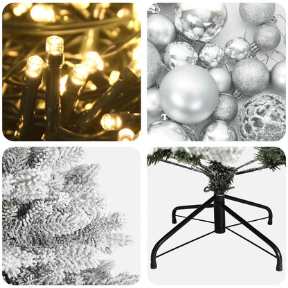 Artificial Christmas Tree with Bauble 150 cm 150 LEDs