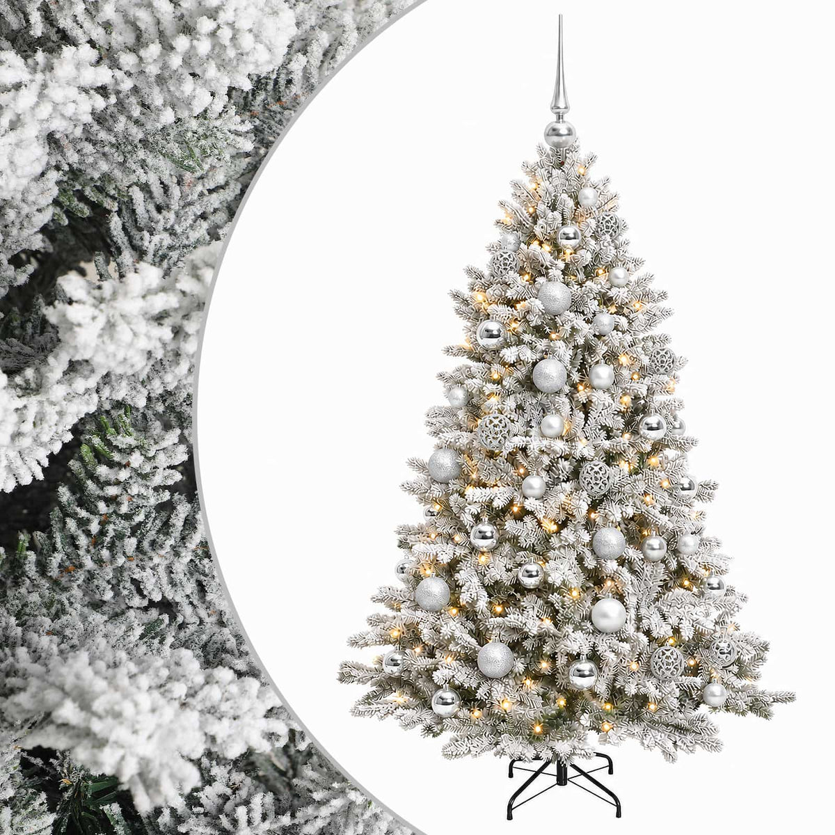 Artificial Christmas Tree with Bauble 150 cm 150 LEDs