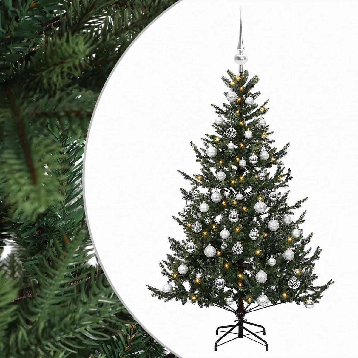 Artificial Christmas Tree with Bauble 120 cm 150 LEDs