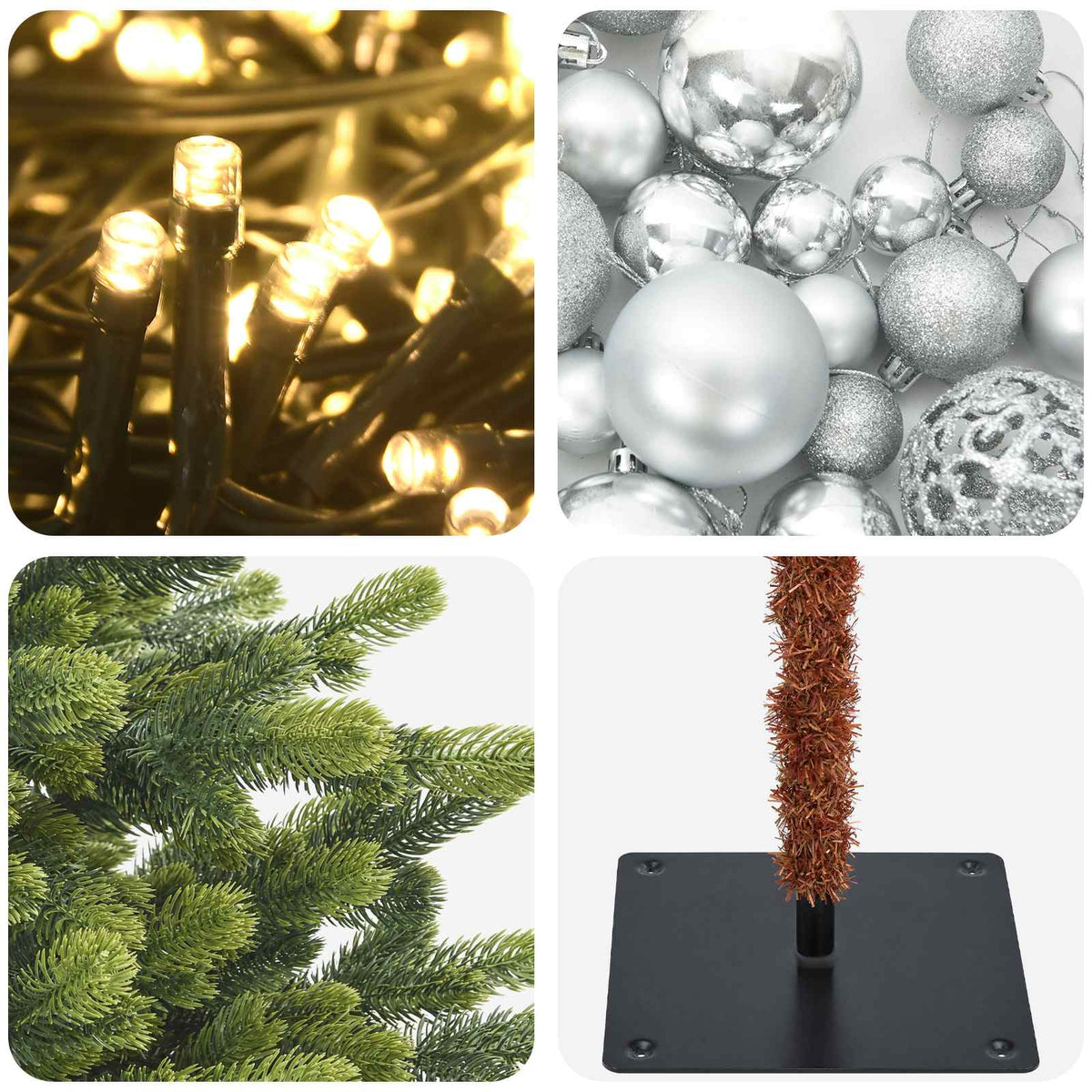 Artificial Christmas Tree with Bauble 150 cm 150 LEDs