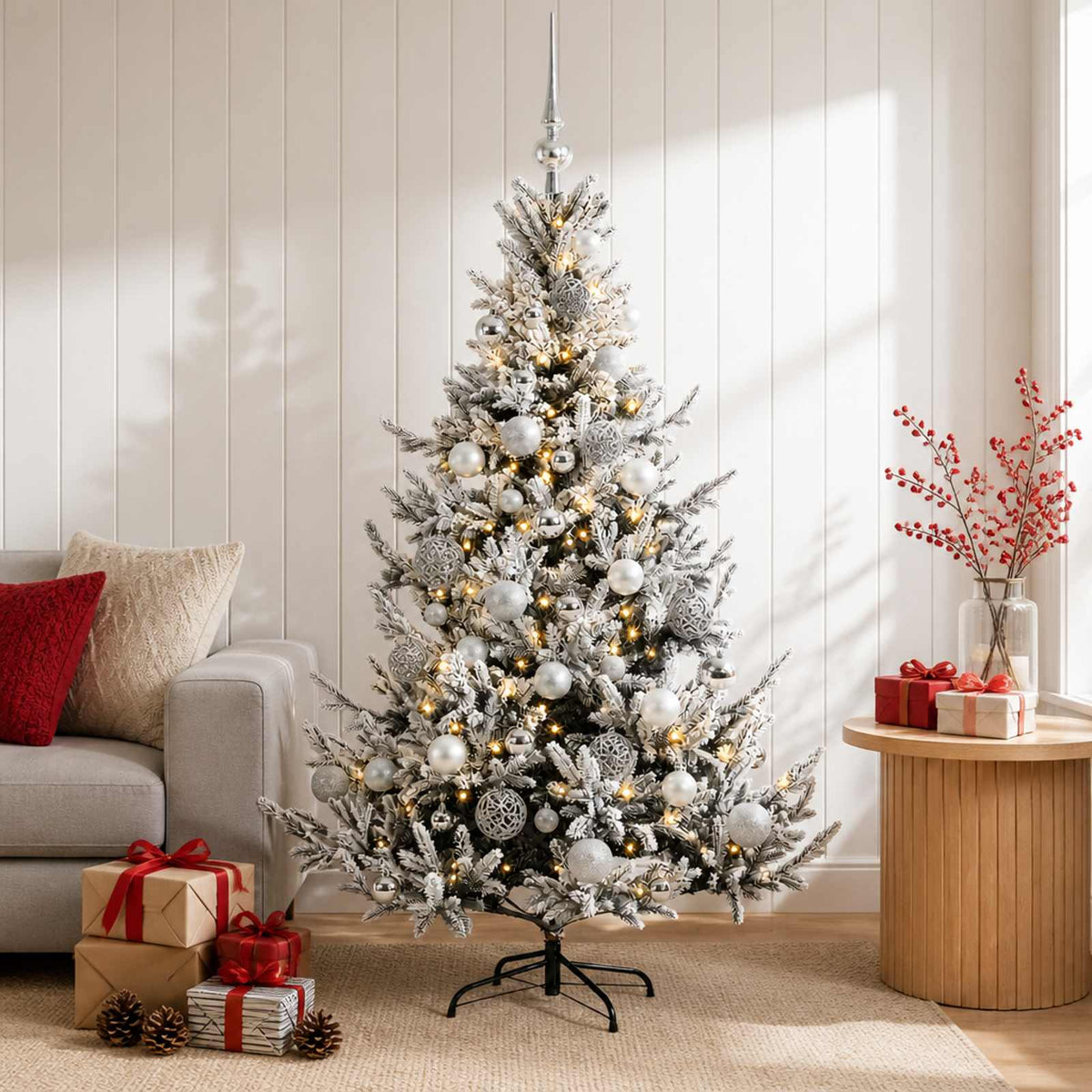 Artificial Christmas Tree with Bauble 120 cm 150 LEDs