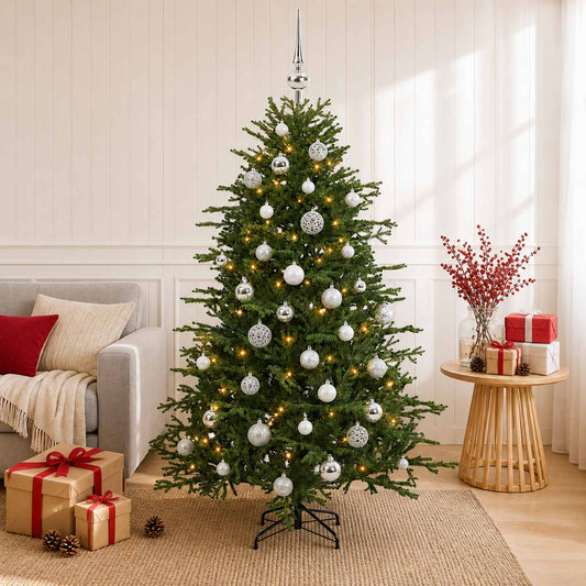 Artificial Christmas Tree with Bauble 150 cm 150 LEDs