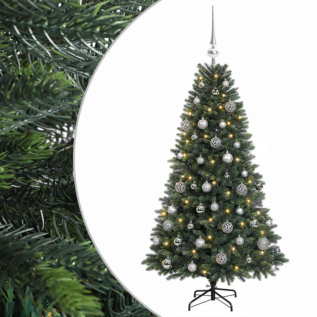 Artificial Christmas Tree with Bauble 150 cm 150 LEDs