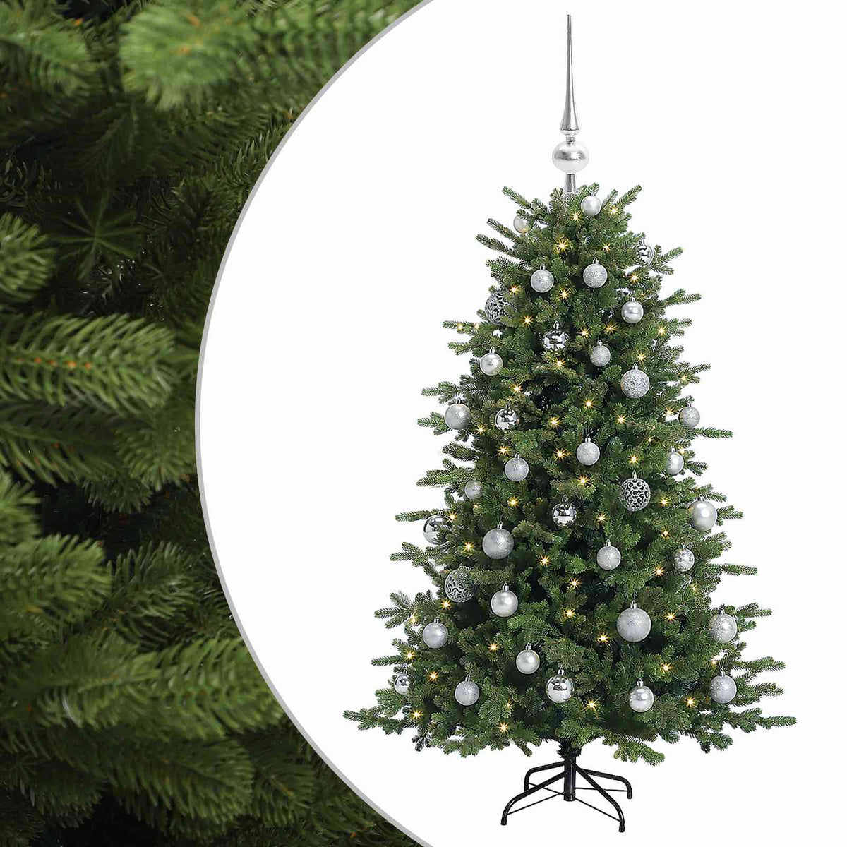 Artificial Christmas Tree with Bauble 120 cm 150 LEDs