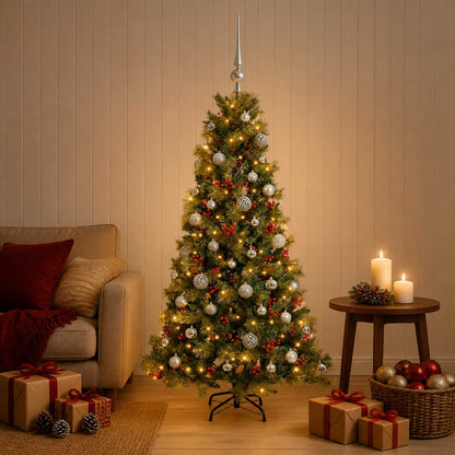 Artificial Christmas Tree with Bauble 150 cm 150 LEDs