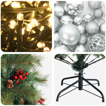 Artificial Christmas Tree with Bauble 150 cm 150 LEDs