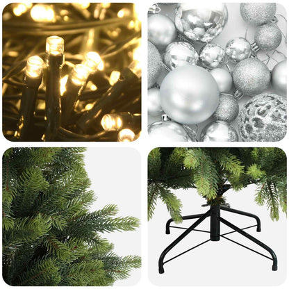 Artificial Christmas Tree with Bauble 150 cm 150 LEDs