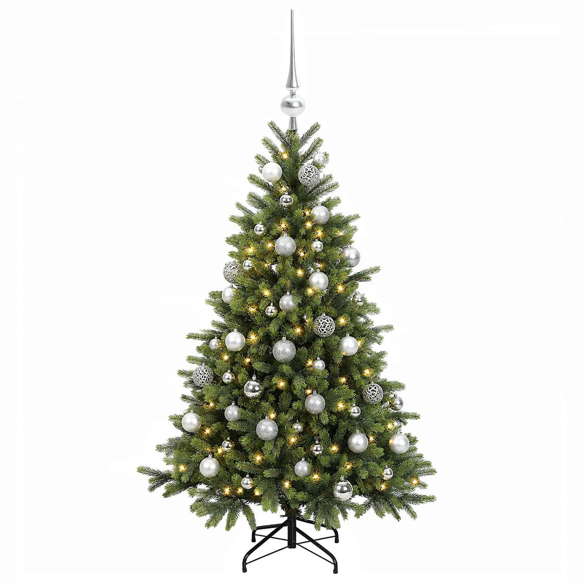 Artificial Christmas Tree with Bauble 150 cm 150 LEDs
