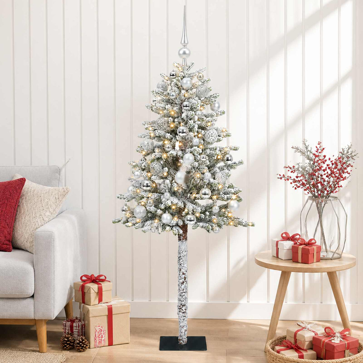 Artificial Christmas Tree with Bauble 150 cm 150 LEDs