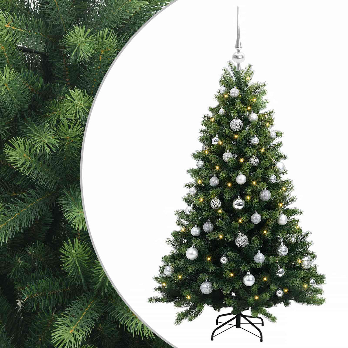 Artificial Christmas Tree with Bauble 150 cm 150 LEDs
