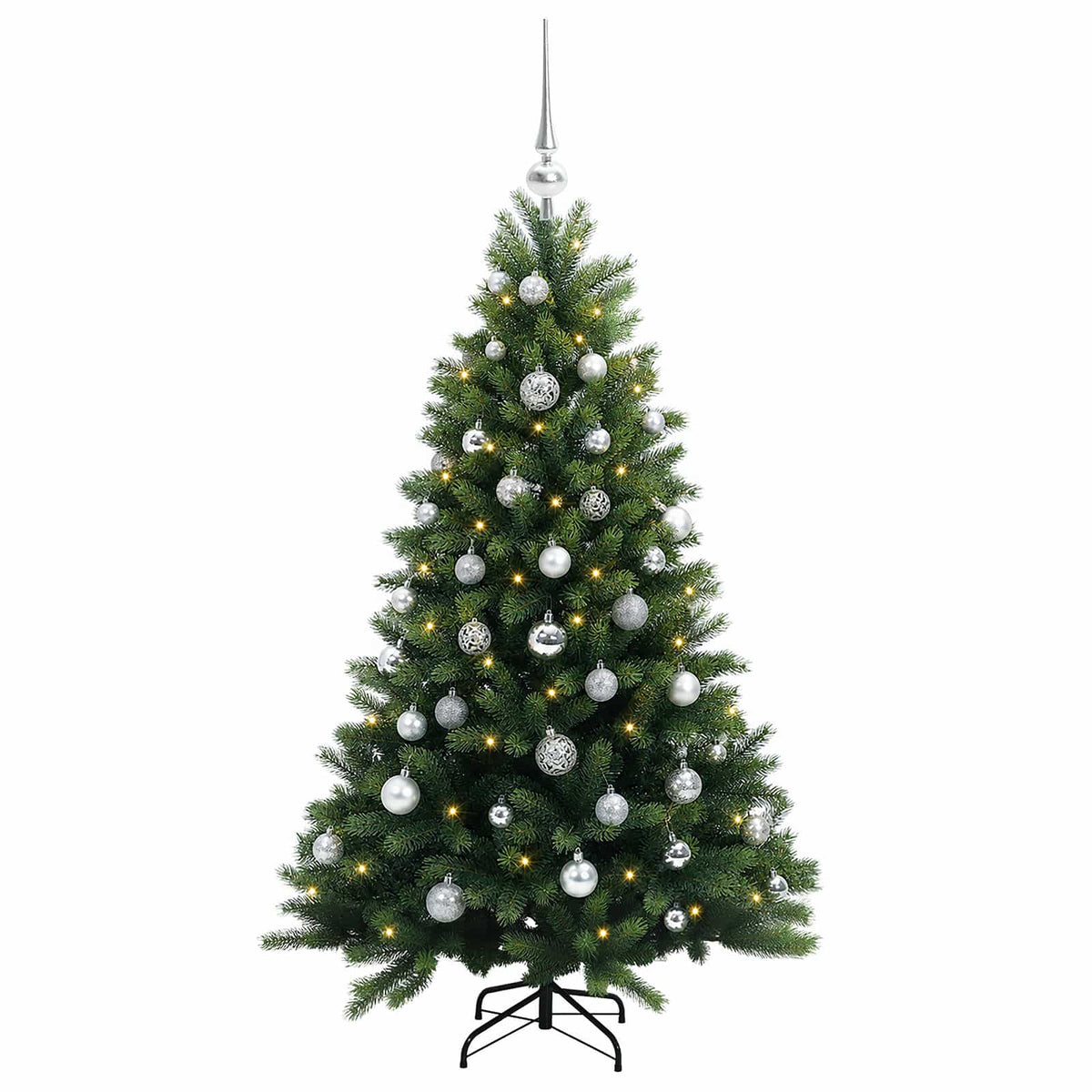 Artificial Christmas Tree with Bauble 150 cm 150 LEDs