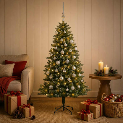 Artificial Christmas Tree with Bauble 150 cm 150 LEDs