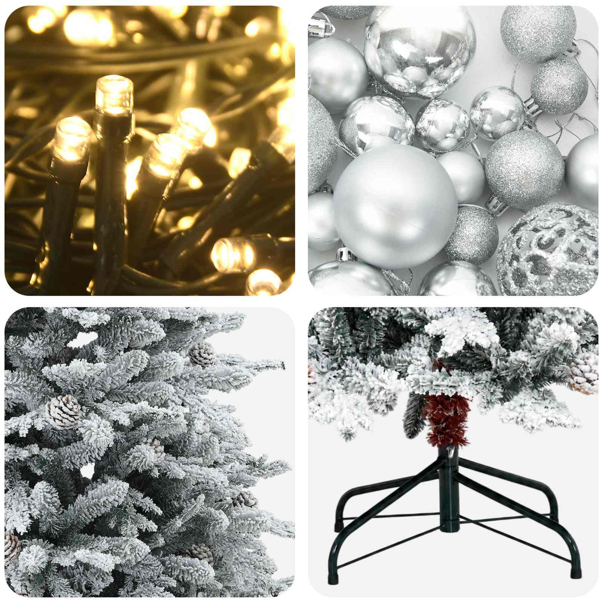 Artificial Christmas Tree with Bauble 120 cm 150 LEDs