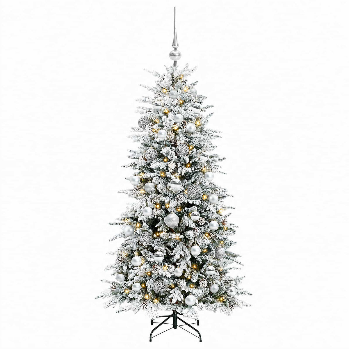 Artificial Christmas Tree with Bauble 120 cm 150 LEDs