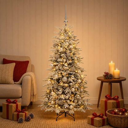 Artificial Christmas Tree with Bauble 150 cm 150 LEDs