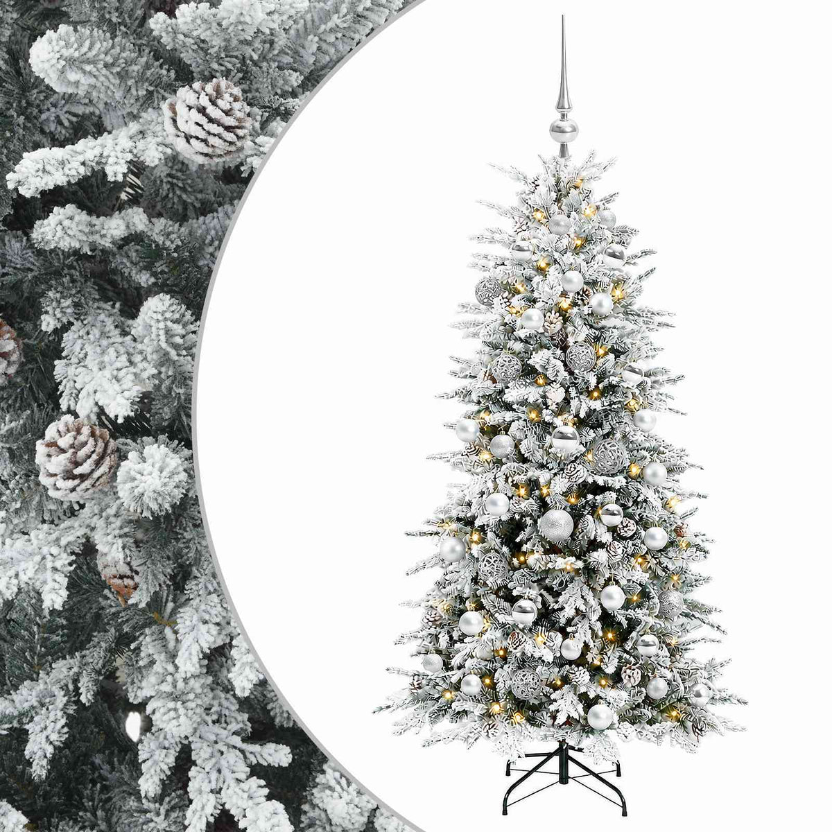 Artificial Christmas Tree with Bauble 150 cm 150 LEDs