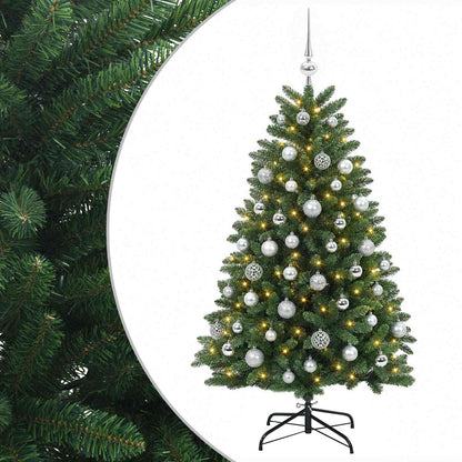 Artificial Christmas Tree Mid-green with Bauble 150 cm 150 LEDs