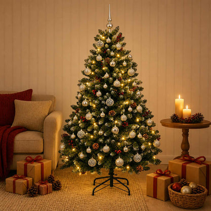 Artificial Christmas Tree Green with Bauble 180 cm 300 LEDs