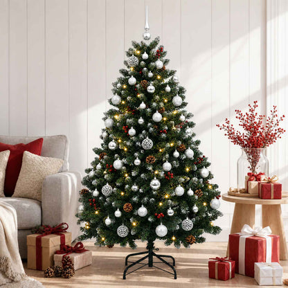 Artificial Christmas Tree Green with Bauble 150 cm 150 LEDs