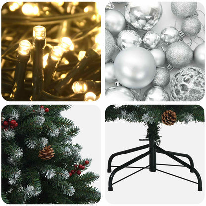 Artificial Christmas Tree Green with Bauble 150 cm 150 LEDs