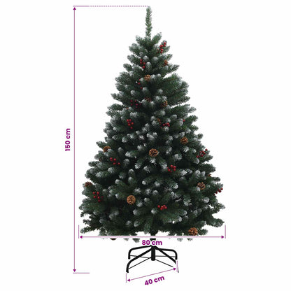 Artificial Christmas Tree Green with Bauble 150 cm 150 LEDs