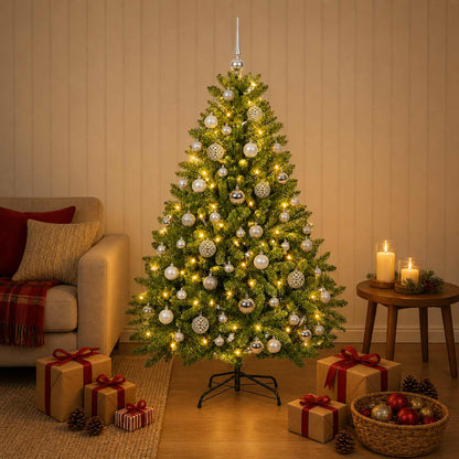 Artificial Christmas Tree Light Green with Bauble 120 cm