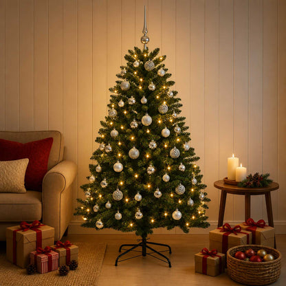 Artificial Christmas Tree Mid-green with Ornament 120 cm