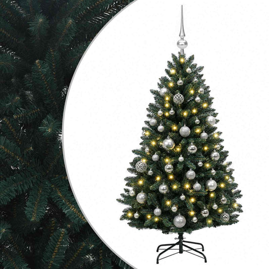 Artificial Christmas Tree Dark Green with Baubles 150 cm