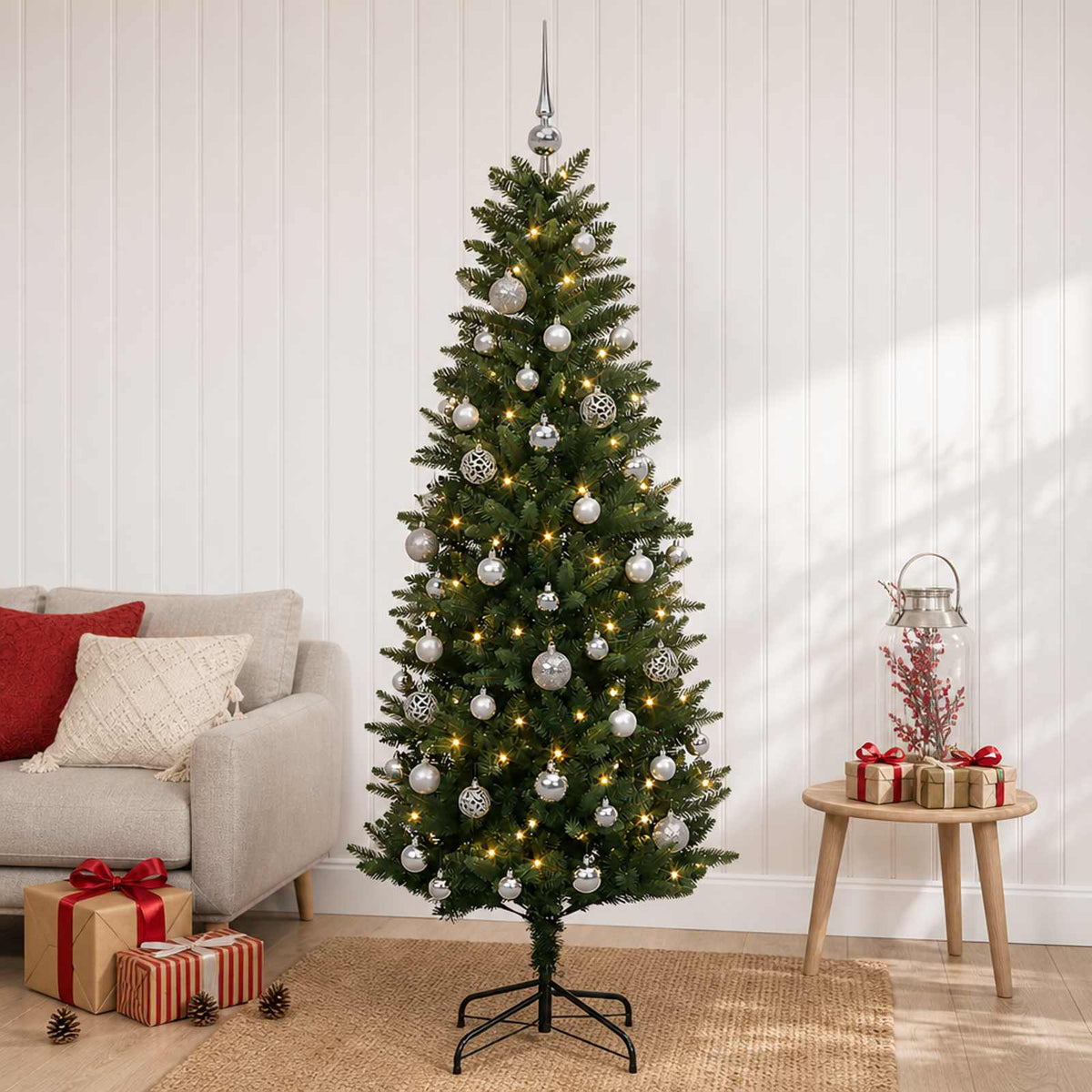 Artificial Christmas Tree with Bauble 150 cm 150 LEDs